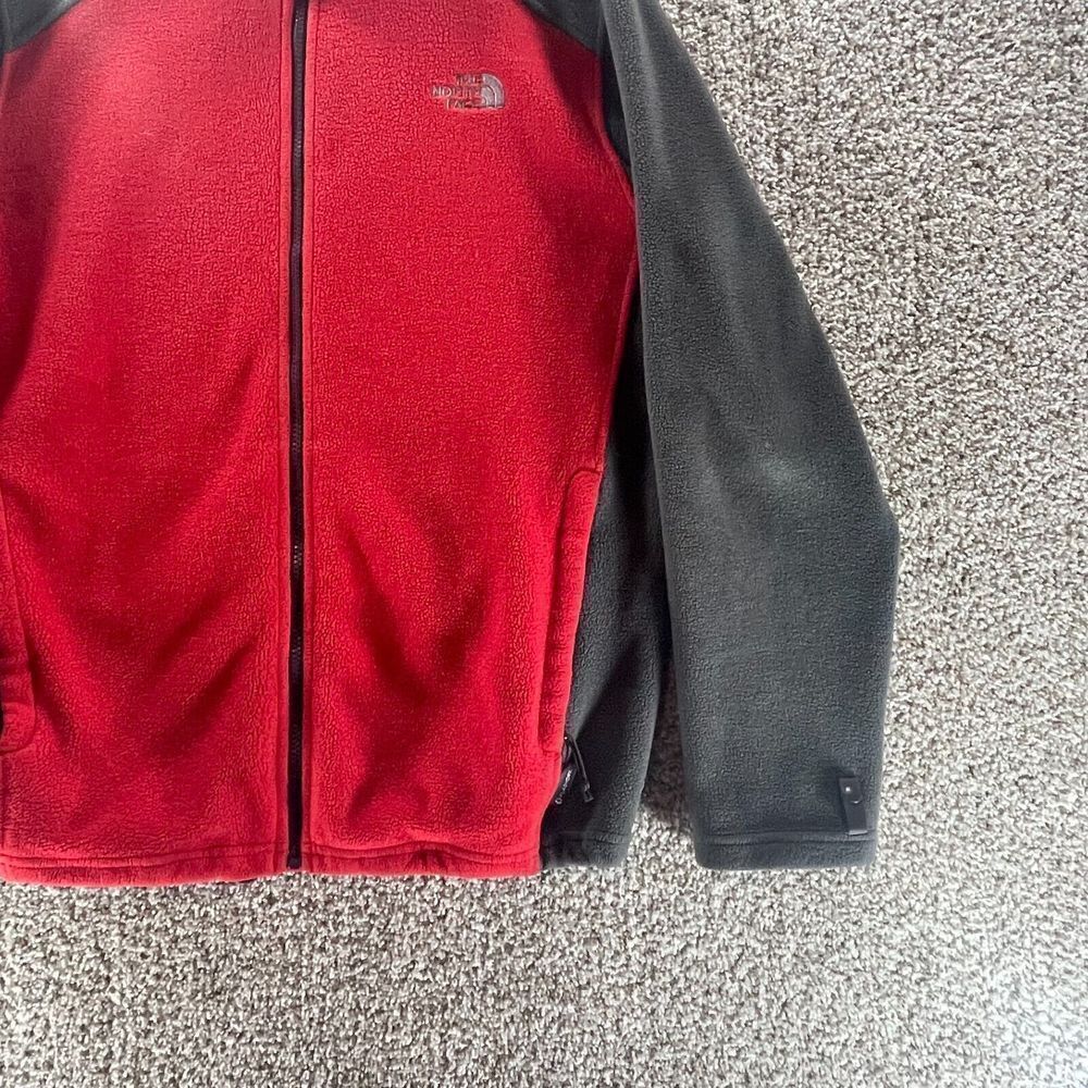 The North Face Jacket Adult Large Red Gray Full Zip Fleece Flashdry Outdoors Men - Picture 5 of 15